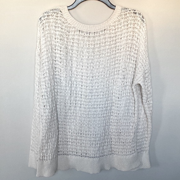 LOFT Cream Crochet Sweater - As Is - Picture 3 of 5